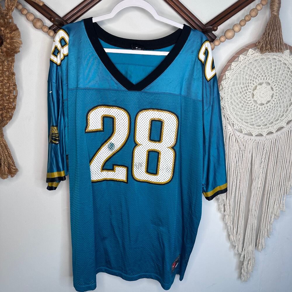 Nike NFL Jacksonville Jags Jaguars Fred Taylor #28 Teal Jersey